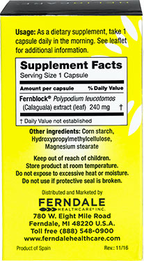 heliocare-back Heliocare. Back of box.